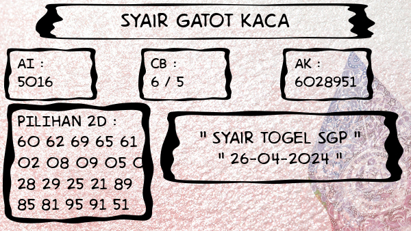 Syair Gatot Kaca - Syair Togel SGP