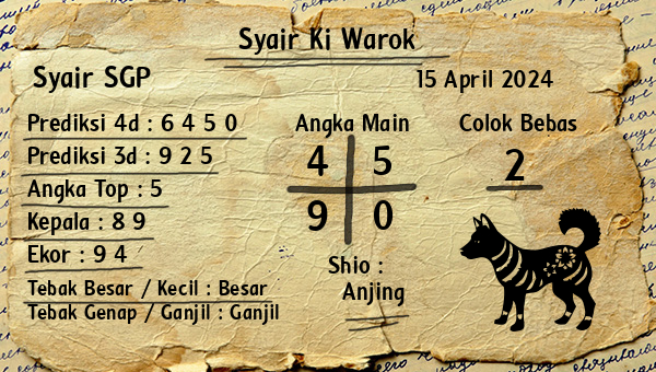Syair Ki Warok - Syair SGP