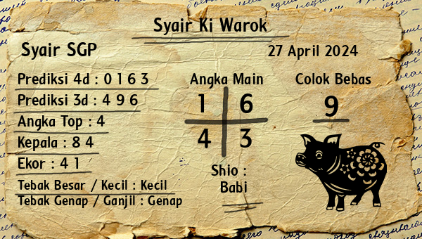 Syair Ki Warok - Syair SGP