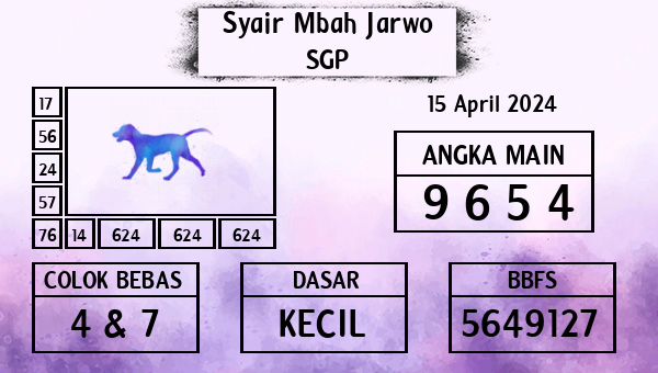 Syair Mbah Jarwo - SGP