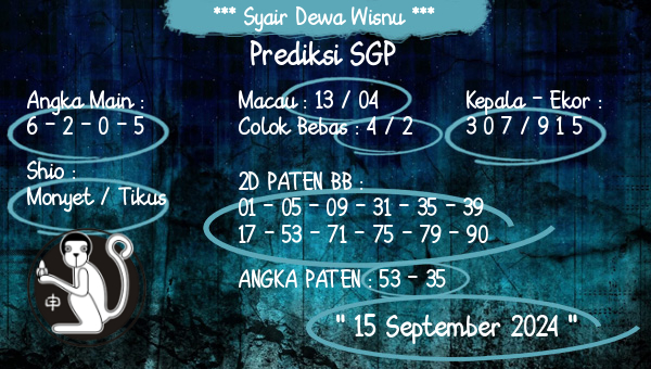 Syair Dewa Wisnu - Prediksi SGP