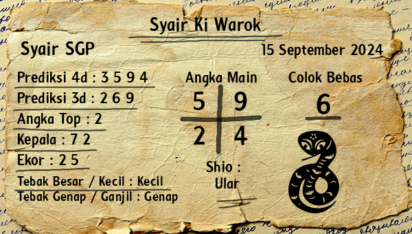 Syair Ki Warok - Syair SGP