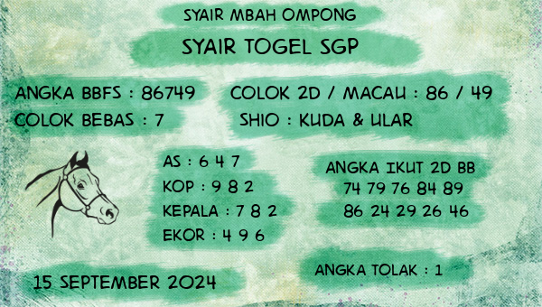 Syair Mbah Ompong - Syair Togel SGP