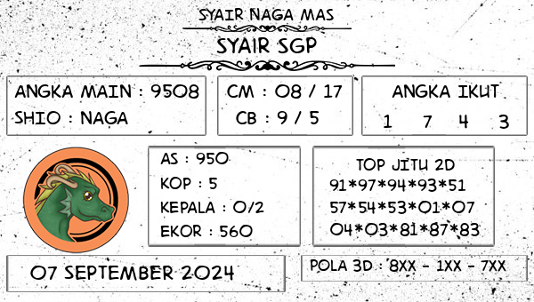 SYAIR NAGA MAS - Syair SGP