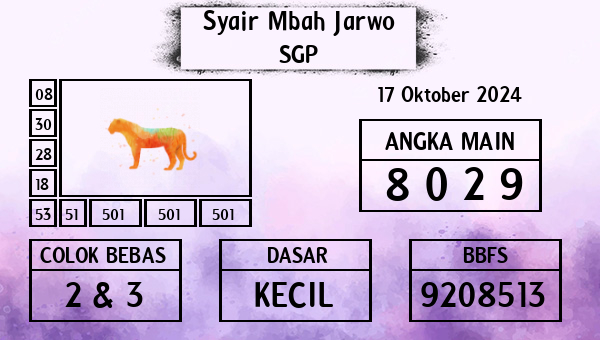 Syair Mbah Jarwo - SGP