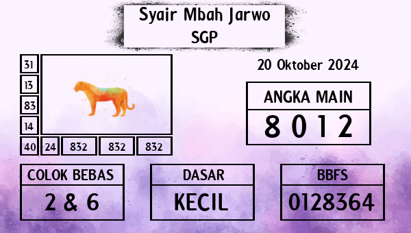 Syair Mbah Jarwo - SGP