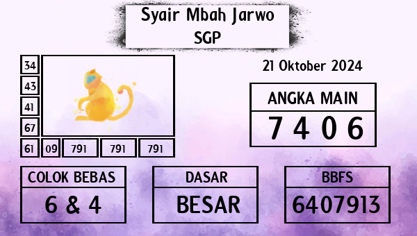 Syair Mbah Jarwo - SGP