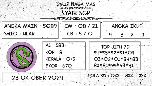 SYAIR NAGA MAS - Syair SGP