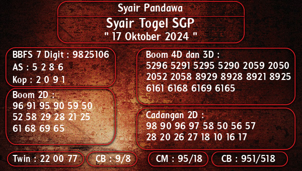 Syair Pandawa - Syair Togel SGP